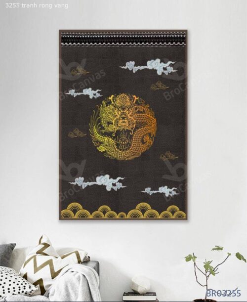Tranh Canvas Rồng Vàng BRO3255