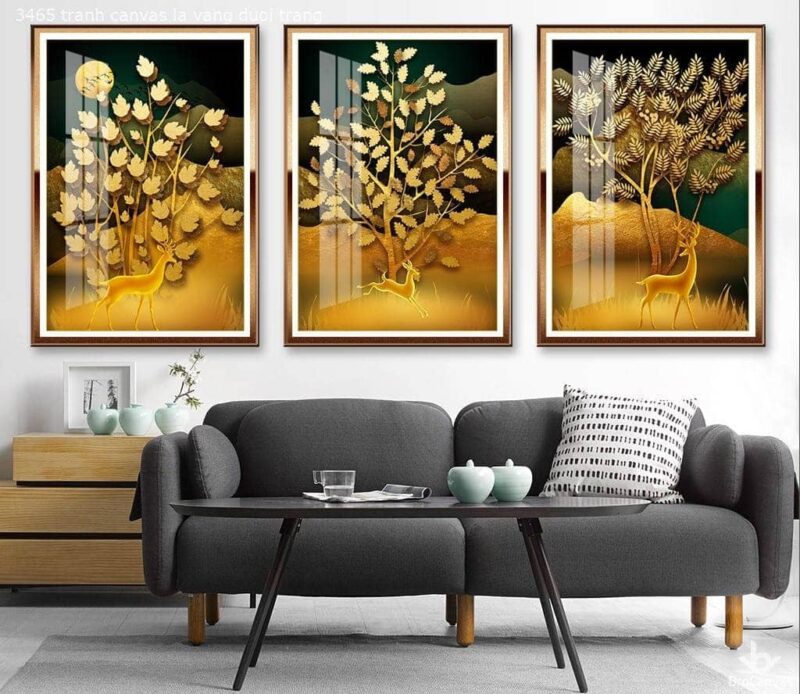 Tranh Canvas Lá Vàng Dưới Trăng BRO3465