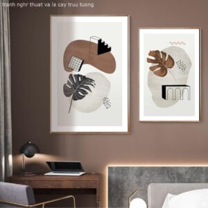 Tranh Nghệ Thuật Lá Cây Trừu Tượng BRO3543