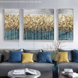 Tranh Trừu Tượng Hàng Cây Vàng Cao cấp BRO3563
