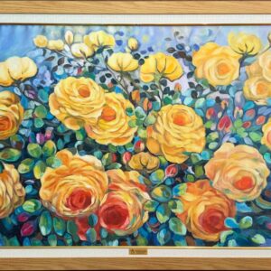 Tranh Sơn Dầu Hoa Hồng Vàng VT036