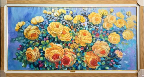 Tranh Sơn Dầu Hoa Hồng Vàng VT036