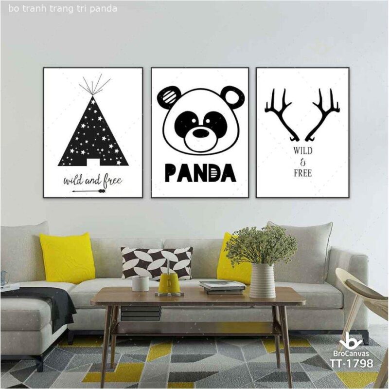 Bộ Tranh Trang Trí Panda TT-1798