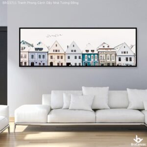 BRO3711 Tranh Phong Cảnh Dãy Nhà Tương Đồng