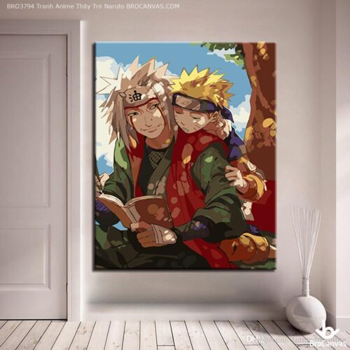 BRO3794 Tranh Anime Thầy Trò Naruto