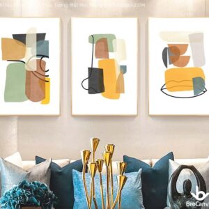 BRO4271 Bộ Tranh Trừu Tượng Mắt Mũi Miệng