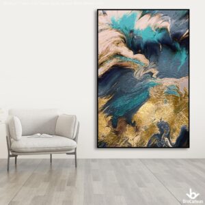 BRO4277 Tranh Trừu Tượng Đại Bàng Xanh