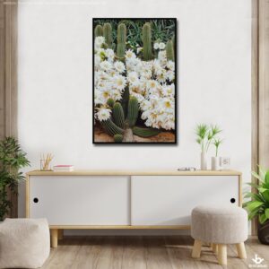 BRO4291 Tranh Hoa Xương Rồng Khủng Long Nở Rộ