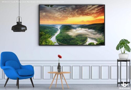 BRO4353 Tranh Phong Cảnh Một Nhánh Sông Amazon