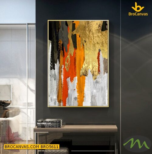 BRO5611 Tranh Canvas Trang Trí Trừu Tượng Những Dòng Chảy
