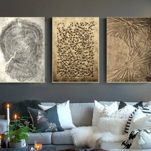 BROH5246 Tranh Canvas Trừu Tượng Nhũ Vàng Nghệ Thuật