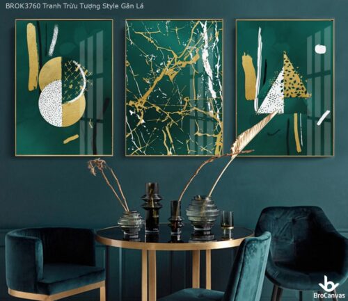BROK3760 Tranh Trừu Tượng Style Gân Lá