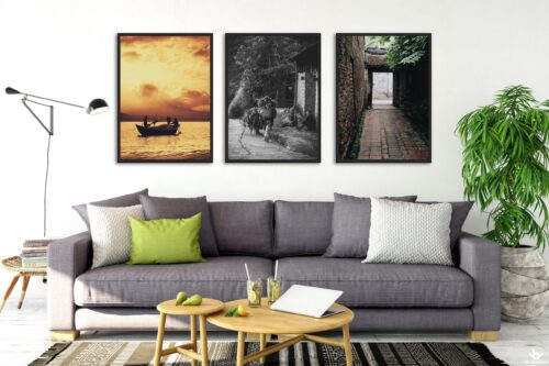 BROK-3772 Bộ Ba Tranh Bình Dị Thôn Quê