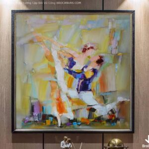 BROP4763 Tranh Trừu Tượng Cặp Đôi Vũ Công