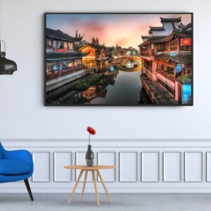 BROP4857 Tranh Phong Cảnh Góc Phố Trung Cổ