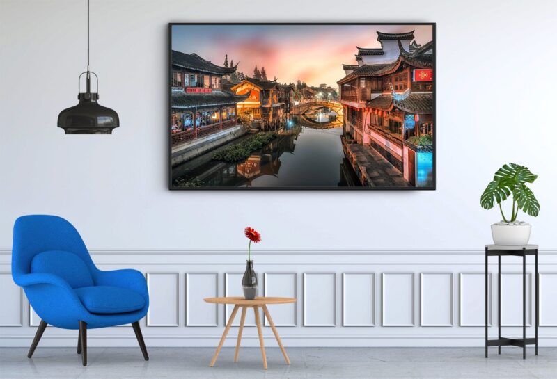 BROP4857 Tranh Phong Cảnh Góc Phố Trung Cổ