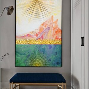 BROP4990 Tranh In Canvas Nghệ Thuật Sông Núi