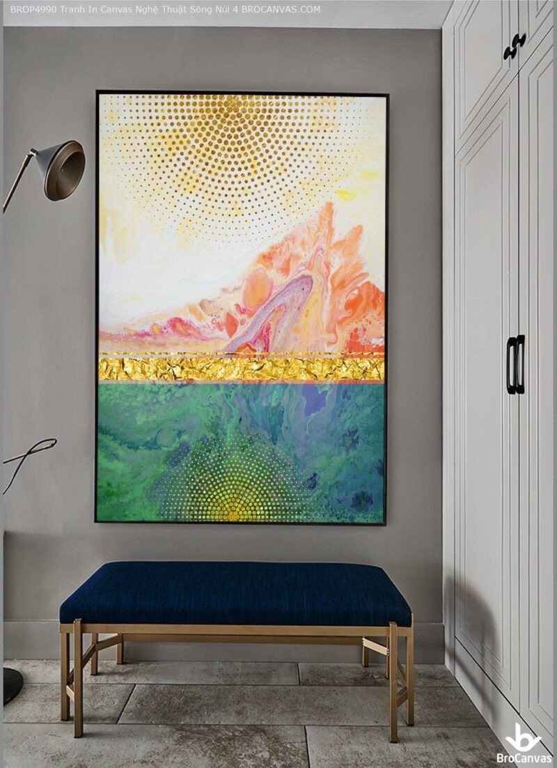 BROP4990 Tranh In Canvas Nghệ Thuật Sông Núi