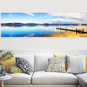 BROP5087 Tranh Phong Cảnh Cây Cầu Vươn Ra Dòng Sông