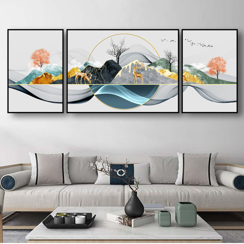 BROP6049 tranh trang trí nghệ thuật đồi núi
