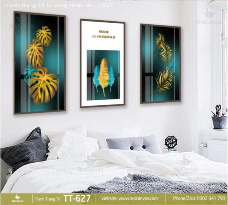 Tranh Trang Trí Lá Vàng Nhiệt Đới TT-627