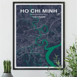 Tranh Bản Đồ Thành Phố Hồ Chí Minh Sáng Tạo TT-1464
