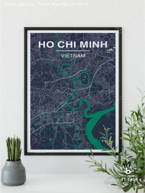 Tranh Bản Đồ Thành Phố Hồ Chí Minh Sáng Tạo TT-1464