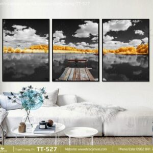 Tranh Canvas Cây Cầu Trước Dòng Sông TT-527