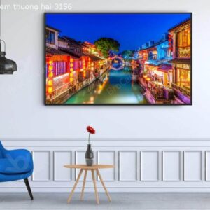 Tranh Phố Đêm Thượng Hải TT-3156