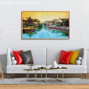 Tranh Thành Phố Bên Dòng Sông TT-3133