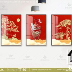 Tranh Trang Trí Lục Bình Cùng Tùng Hạc TT-601