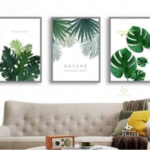 Tranh Trang Trí Lá Cọ Và Trầu Bà TT-1273