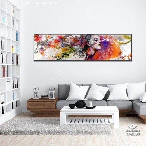 Tranh Trừu Tượng Màu Sắc Nổi Loạn TT-2080
