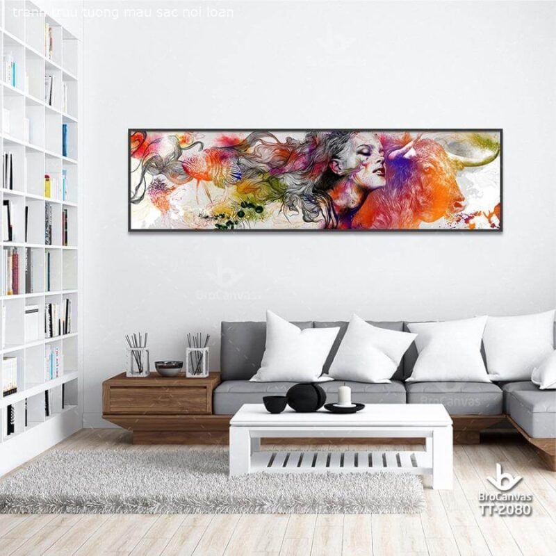 Tranh Trừu Tượng Màu Sắc Nổi Loạn TT-2080